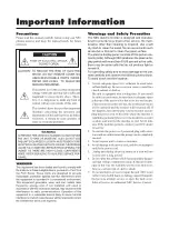 Предварительный просмотр 11 страницы NEC PlasmaSync PX-42VM1G Service Manual