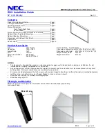 Preview for 1 page of NEC S521-AVT Installation Manual