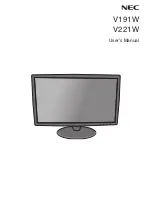 NEC V221W User Manual preview