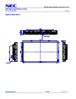 Preview for 3 page of NEC X461UN - MultiSync - 46" LCD Flat Panel... Installation Manual