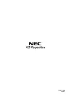 Preview for 20 page of NEC XG85-XG135LC Installation Manual