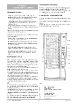 Preview for 9 page of Necta Vending Solutions SpA StarFood Installation, Use And Maintenance Manual