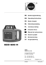Nedo ECO 600 H Operating Instructions Manual preview
