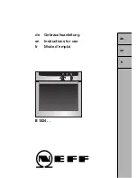 NEFF B 1524 Series Instructions For Use Manual предпросмотр