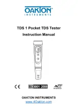 Oakton TDS 1 Instruction Manual preview