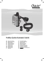 Oase ProMax Garden Automatic Switch Operating Instructions Manual preview