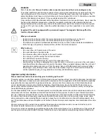 Preview for 9 page of Oase Water Trio Warranty, Safety And Operating Instructions