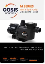 Oasis Aquatics M Series Installation And Operation Manual preview