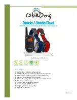 ObeDog Stride Manual preview