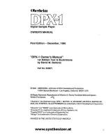 Preview for 2 page of Oberheim DPX-1 Owner'S Manual