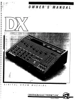 Oberheim DX Owner'S Manual preview