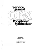 Preview for 1 page of Oberheim OB-X Service Manual