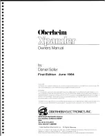 Preview for 2 page of Oberheim Xpander Owner'S Manual