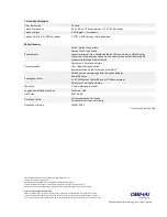 Preview for 7 page of Obihai OBi200 Detailed Technical Specifications