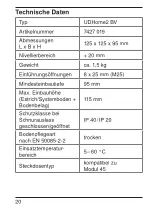 Предварительный просмотр 20 страницы OBO Bettermann UDHome2 BV Mounting Instructions