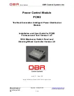 OBR PCM2 Installation And User Manual preview