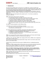Предварительный просмотр 6 страницы OBR PCM2 Installation And User Manual