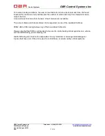 Предварительный просмотр 7 страницы OBR PCM2 Installation And User Manual
