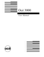 Oce 3000 User Manual preview
