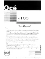 Preview for 1 page of Oce 3100 User Manual