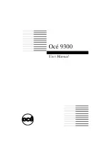 Preview for 1 page of Oce 9300 User Manual