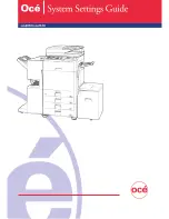 Oce cm4010 System Settings Manual preview