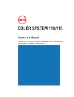 Oce COLOR SYSTEM 110 Operator'S Manual preview