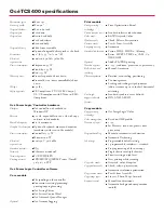 Preview for 2 page of Oce TCS400 Specification