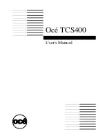 Oce TCS400 User Manual preview