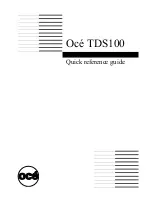 Oce TDS100 Quick Reference Manual preview