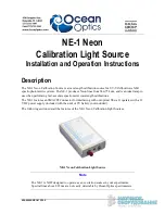 Ocean Optics NE-1 Installation And Operation Instructions Manual preview