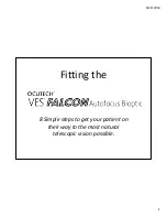 Ocutech VES FALCON Autofocus Bioptic Fitting Instructions Manual preview