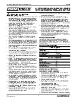 Preview for 2 page of OEM Tools 22505 Operating Instructions And Parts Manual