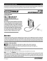 Предварительный просмотр 1 страницы Oemtools 24850 Operating Instructions And Parts Manual