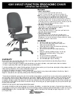 Preview for 1 page of Office Star Products 43819 Operating Instructions