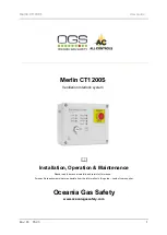 OGS Merlin CT1200S Installation Operation & Maintenance Data preview
