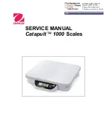 OHAUS Catapult 1000 Service Manual предпросмотр