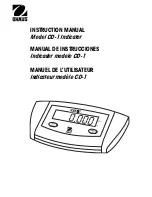 Preview for 1 page of OHAUS CD-1 Instruction Manual