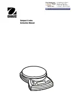 Preview for 1 page of OHAUS Compact Series Instruction Manual