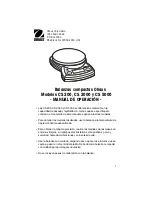 Предварительный просмотр 7 страницы OHAUS CS 2000 Operating Manual