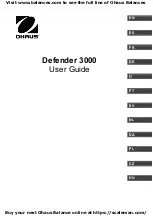 OHAUS Defender 3000 Series User Manual предпросмотр