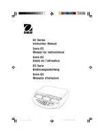 OHAUS EC Series Instruction Manual preview