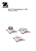 OHAUS Scout Series Instruction Manual preview