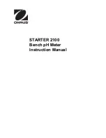 OHAUS STARTER 2100 Instruction Manual preview