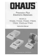OHAUS TP200S Instruction Manual preview