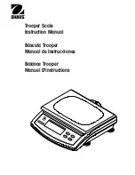 OHAUS TROOPER SCALE Instruction Manual preview