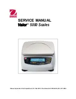 OHAUS valor 5000 series Service Manual preview
