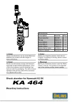 Öhlins KA 464 Mounting Instructions предпросмотр