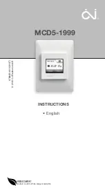 OJ Electronics MCD5-1999 Instruction Manual preview