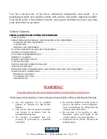 Предварительный просмотр 2 страницы Ojeda NB28 Installation And Operation Manual